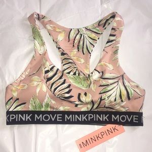 Mink Pink Move Scoop Crop Active Top Sports Bra